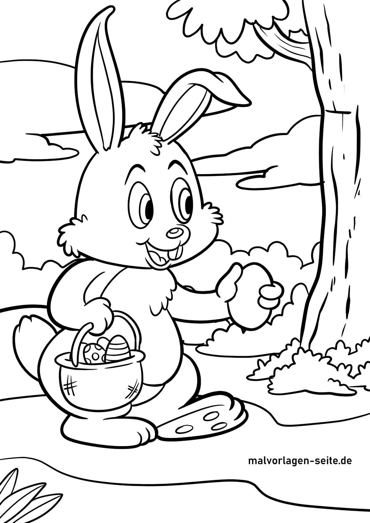 Malvorlage Osterhase ausmalen