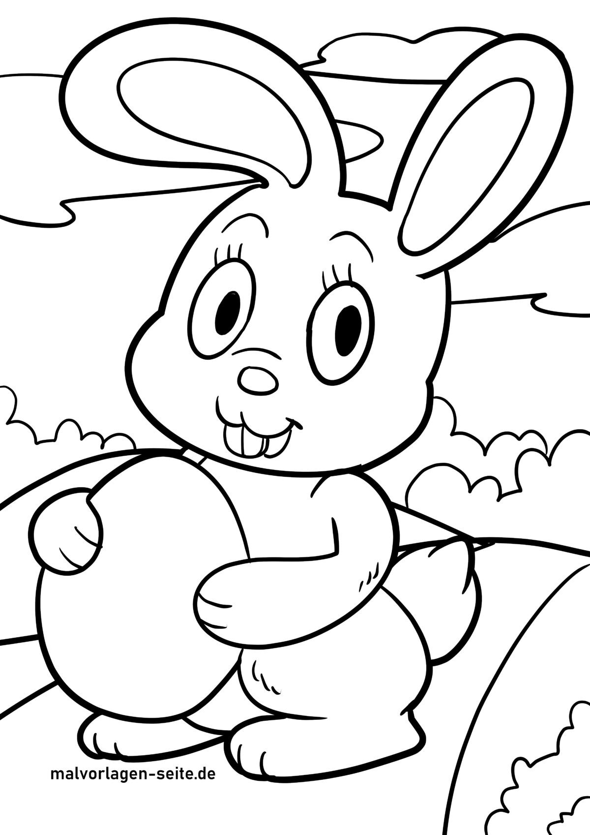 Malvorlage Osterhase ausmalen