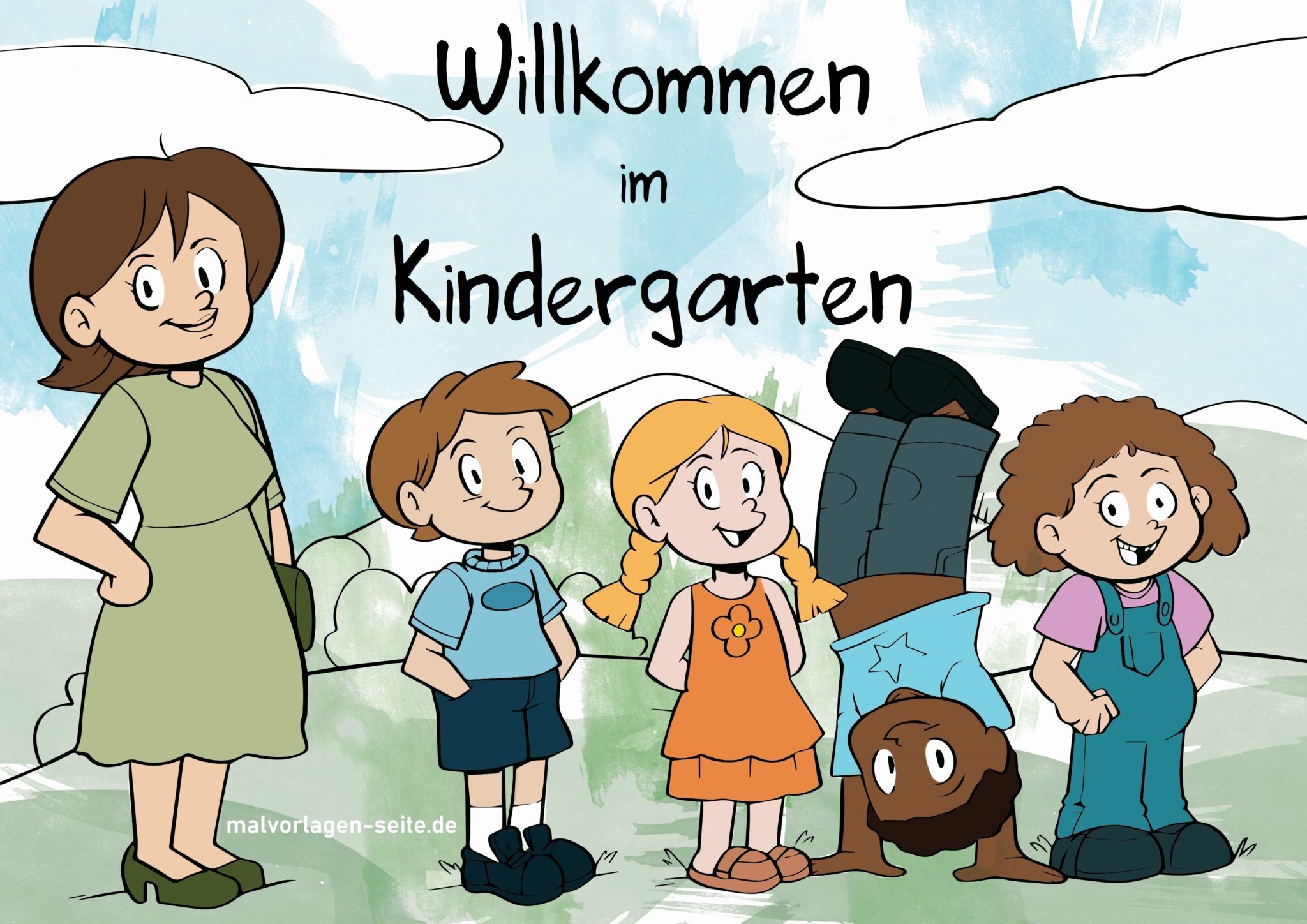  Willkommen im Kindergarten - Jetzt kostenlos herunterladen Motiv 