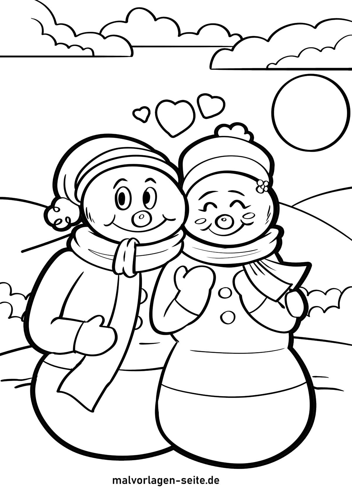  Foto zu Malvorlage Schneemann 