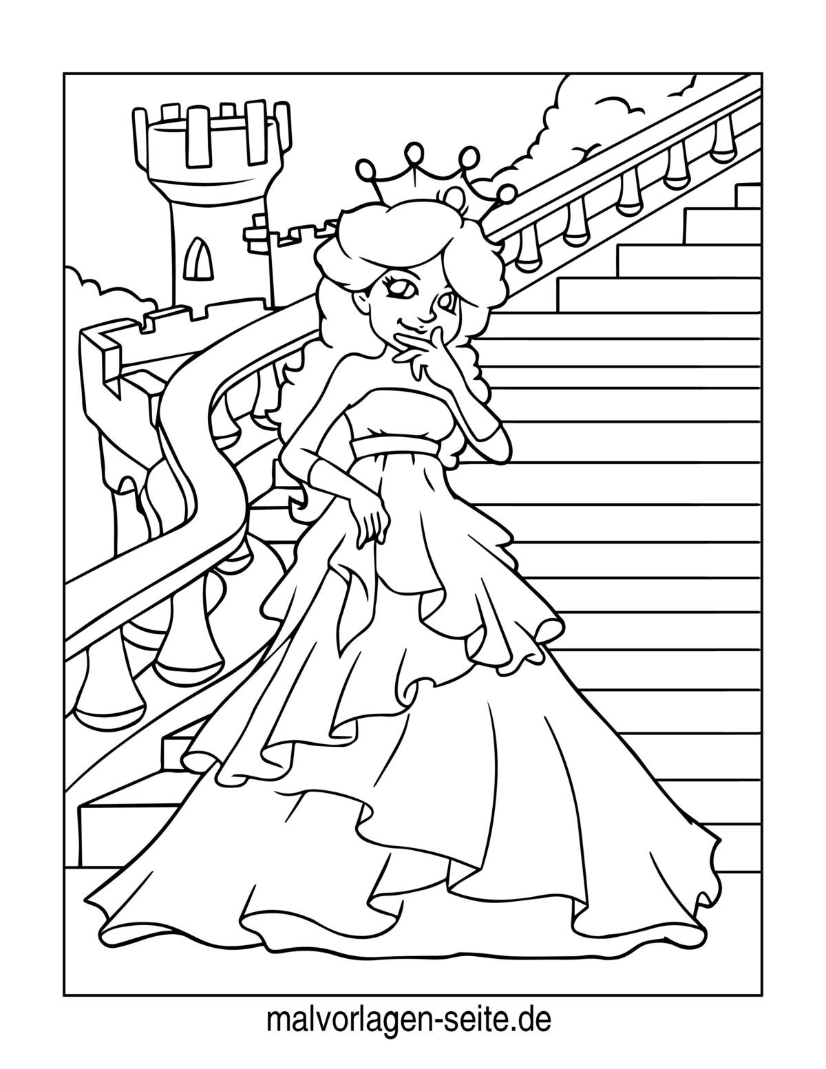  Malvorlage Prinzessin - Jetzt kostenlos herunterladen Bildidee 