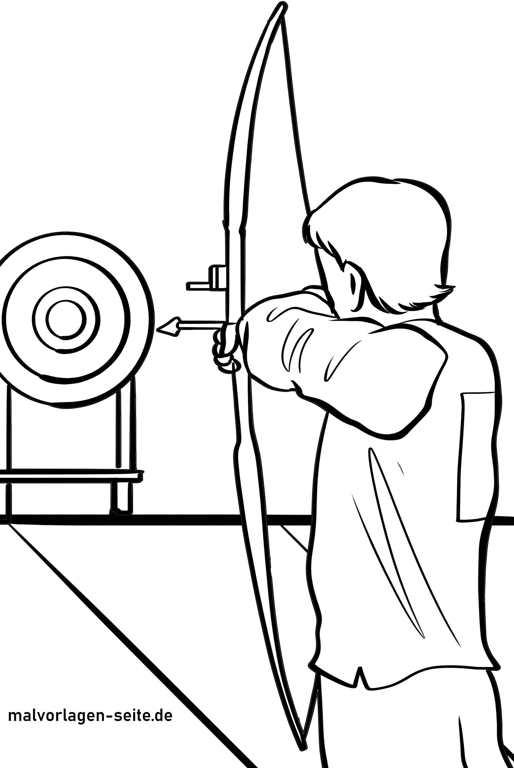 Malvorlage Bogenschießen