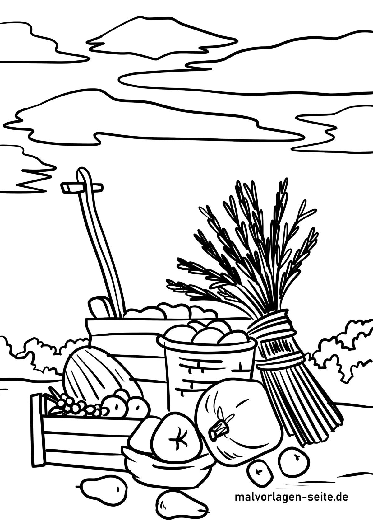 Malvorlage Erntedankfest