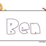 Namensschild Vorlage Ben Namensschild Ben - kostenlose Vorlage