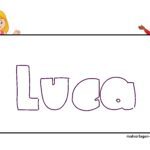 Namensschilder Vorlage Luca Namensschild Luca - kostenlose Vorlage