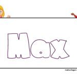 Namensschilder Vorlage Max Namensschild Max - kostenlose Vorlage