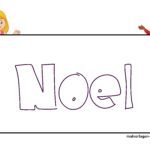 Namensschild Vorlage Noel Namensschild Noel - kostenlose Vorlage