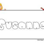 Namensschild Vorlage Susanne Namensschild Susanne - kostenlose Vorlage