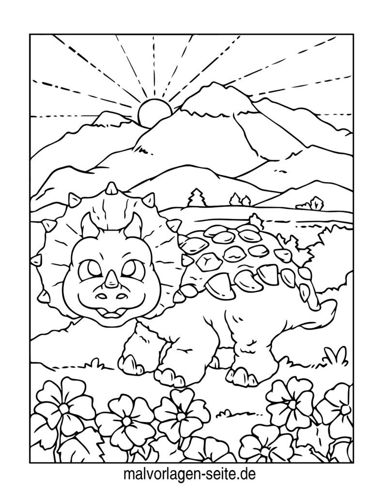  Foto zu Malvorlage Dinosaurier - Ausmalbild kostenlos herunterladen 