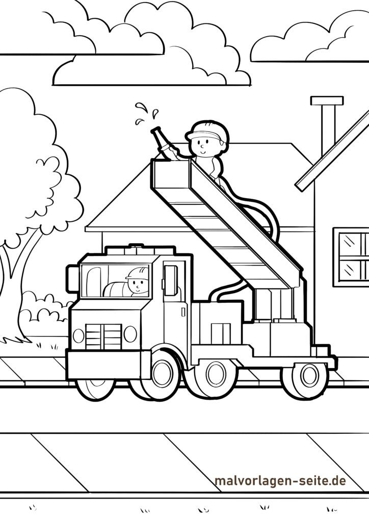  Ausmalbilder Feuerwehr kostenlos drucken und ausmalen lassen 