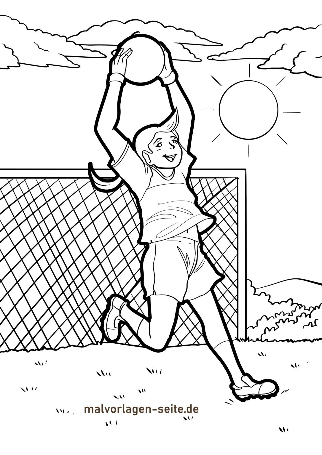  Malvorlage Fußball - Ausmalbild kostenlos herunterladen 