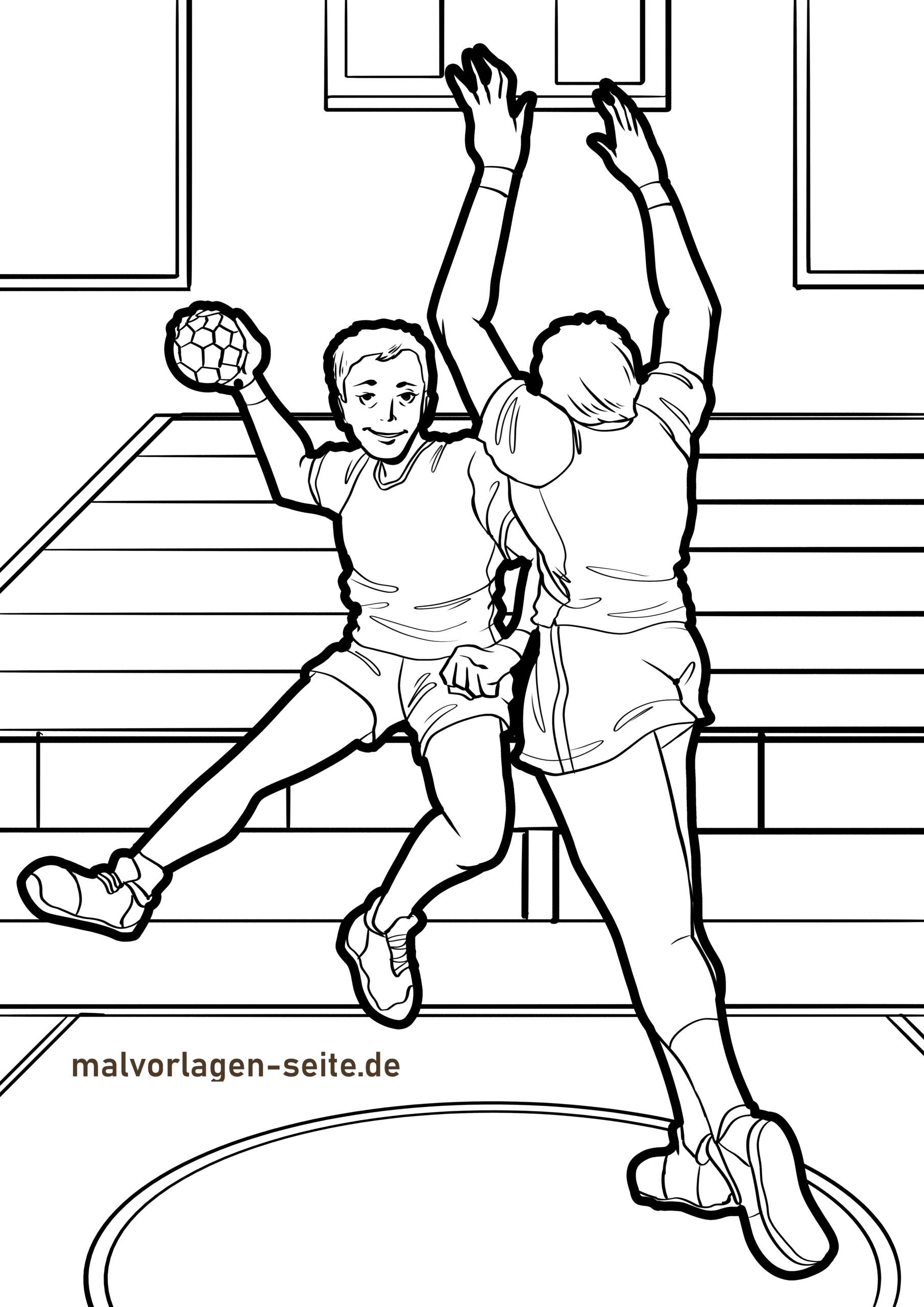 Malvorlage Handball