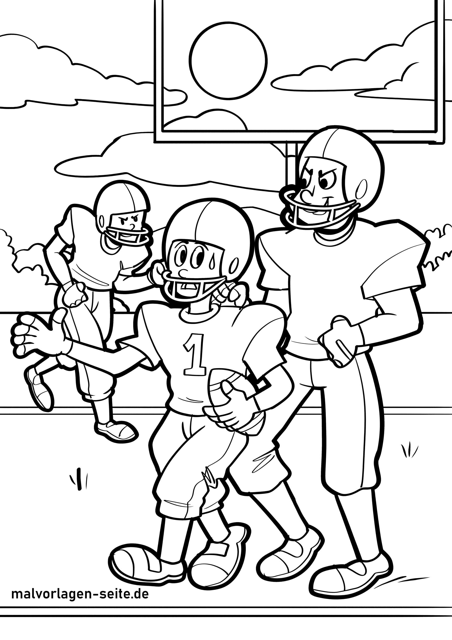 Malvorlage American Football