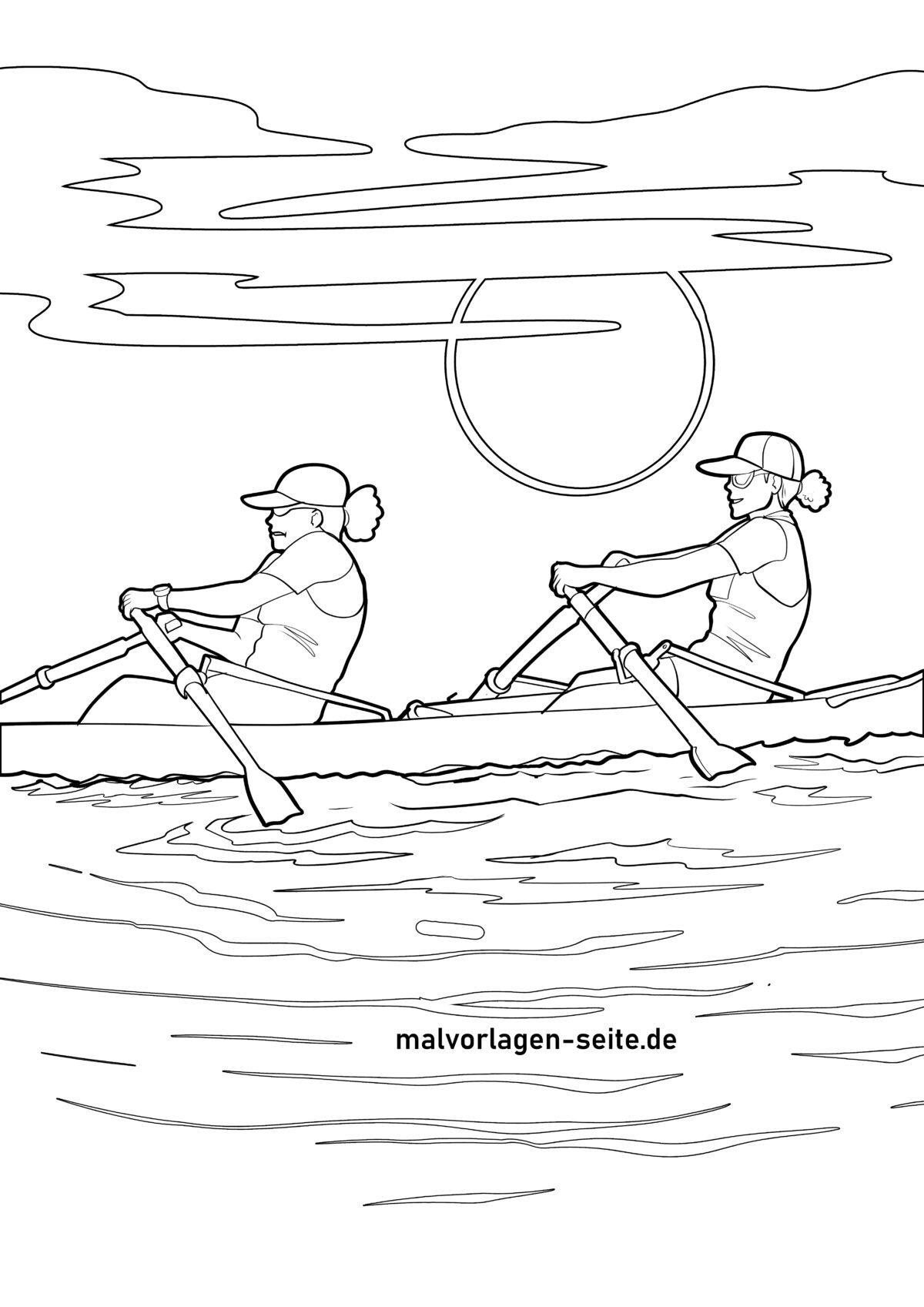 Malvorlage Rudern