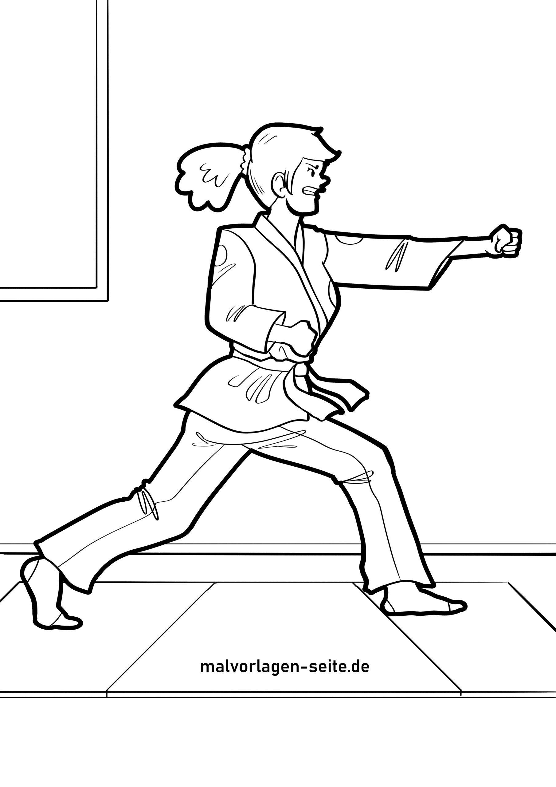 Malvorlage Selbstverteidigung 