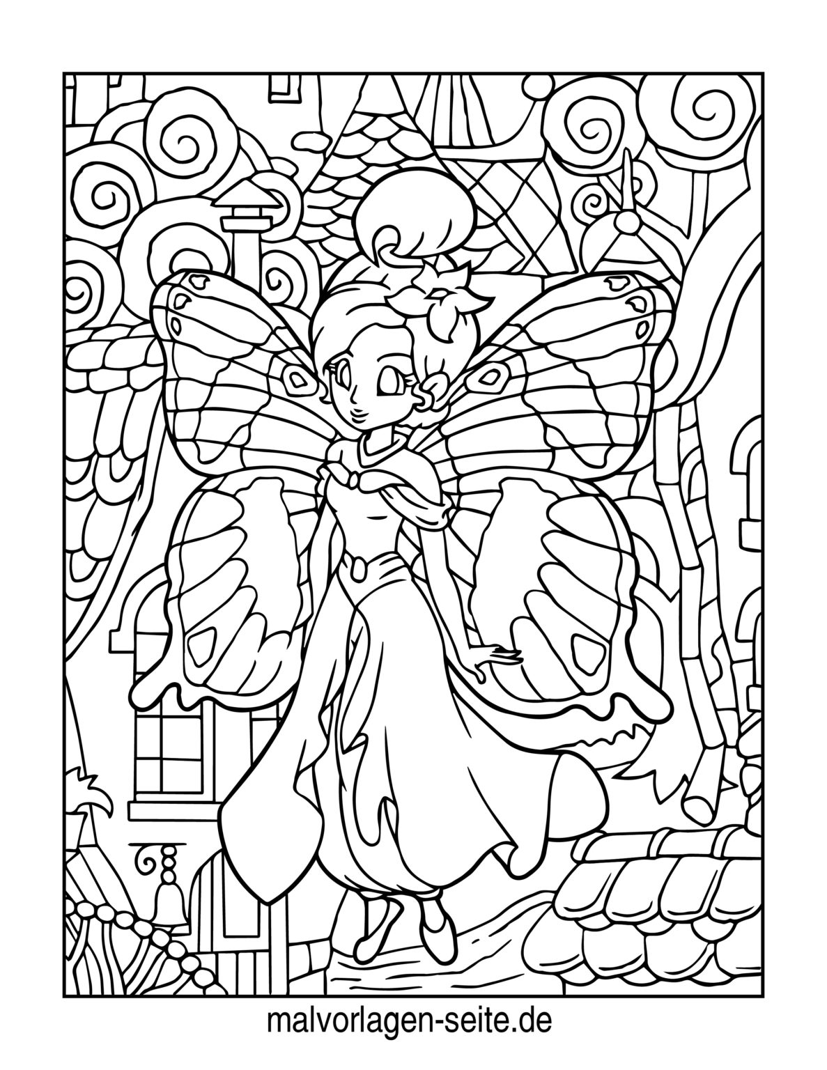  Malvorlage Fee - Ausmalbild kostenlos herunterladen Bildidee 