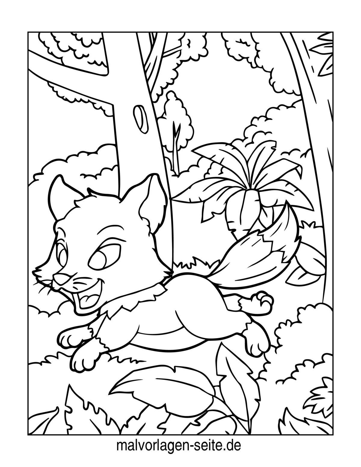  Malvorlage Fuchs - Jetzt kostenlos herunterladen Bildidee 