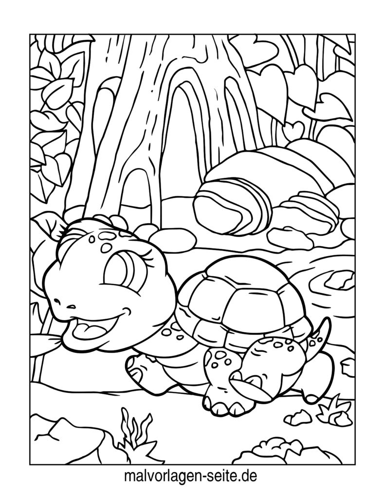  Malvorlage Schildkröte - Jetzt kostenlos herunterladen Bildidee 