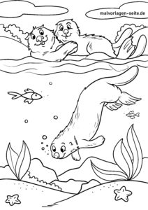 Malvorlage Otter