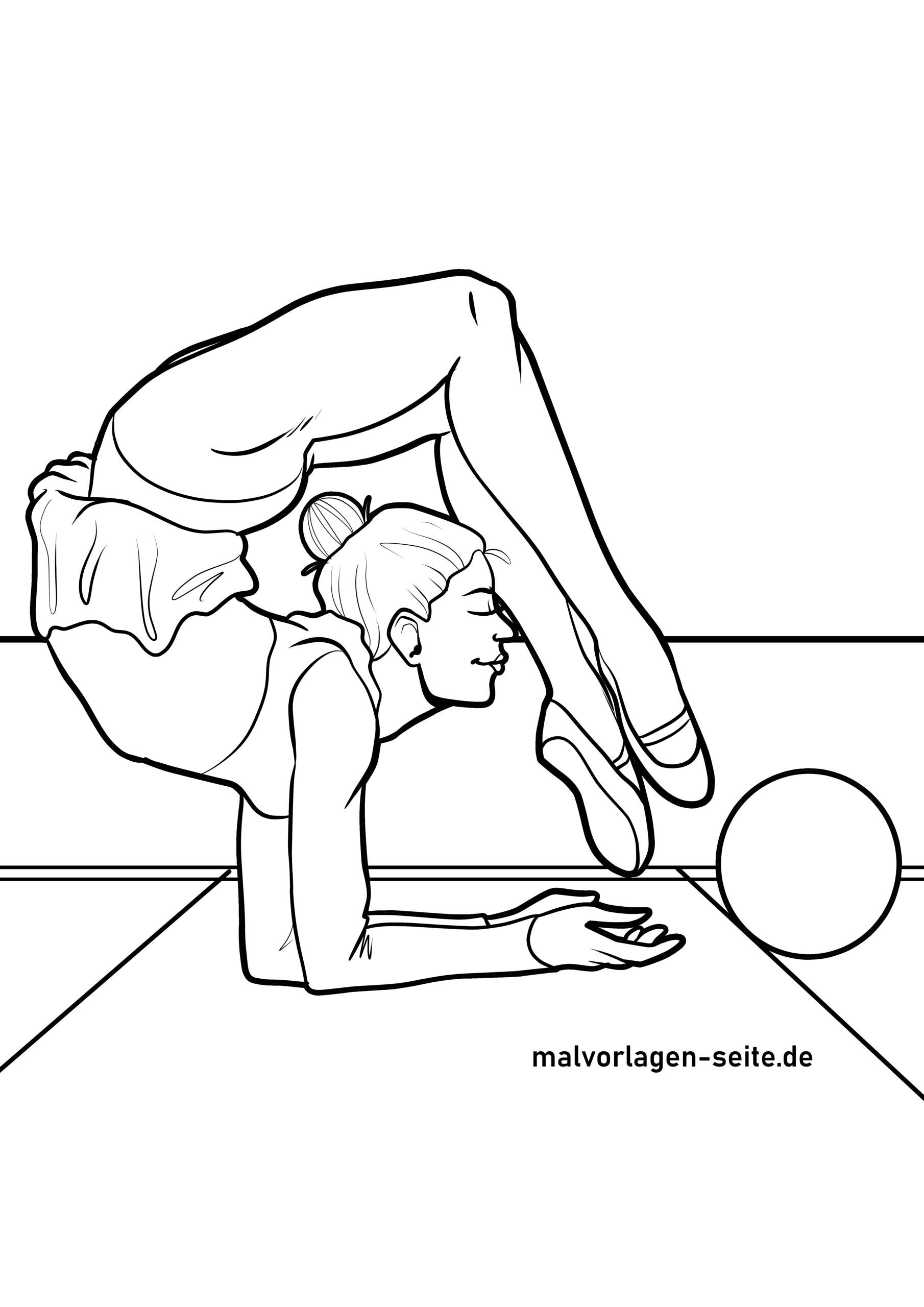 Malvorlage Turnen