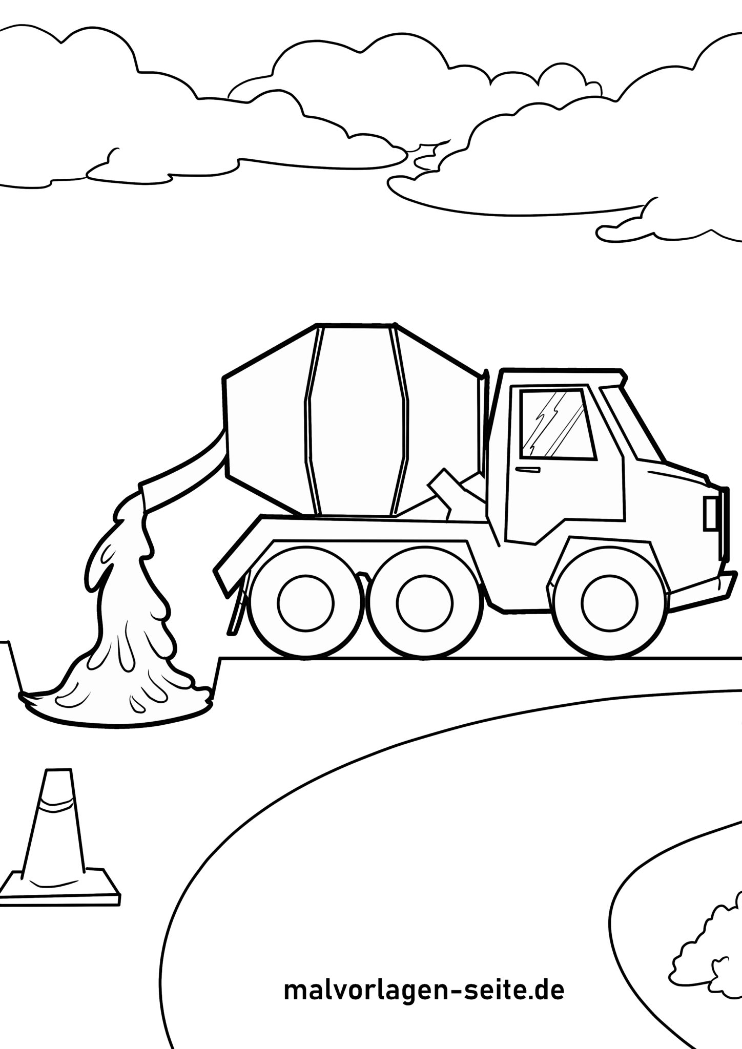  Malvorlage Betonmischer - Jetzt kostenlos herunterladen 