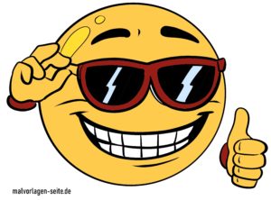 cooler Emoji mit Sonnenbrille