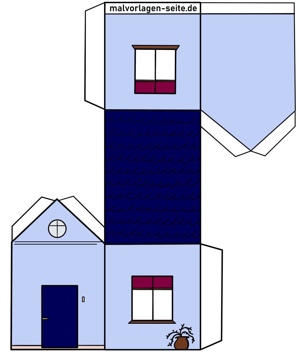  Bastelvorlagen Papierhäuser Schablonen Bildidee 
