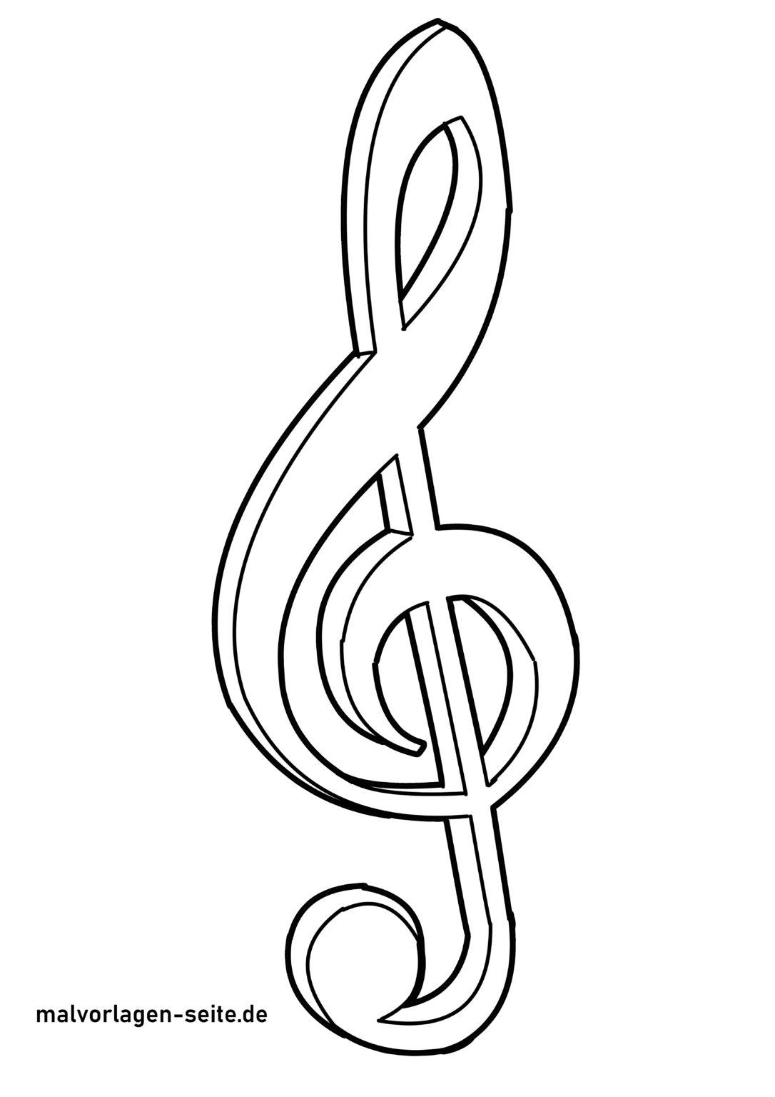 Musik Zum Träumen Download Kostenlos Malvorlage Notenschlüssel Musik - Ausmalbild kostenlos herunterladen