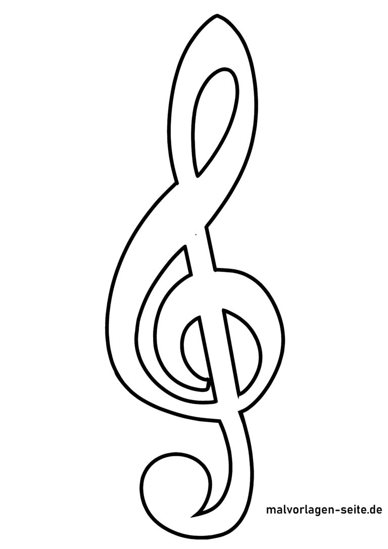  Foto zu Malvorlage Musik Notenschlüssel - Jetzt kostenlos herunterladen 