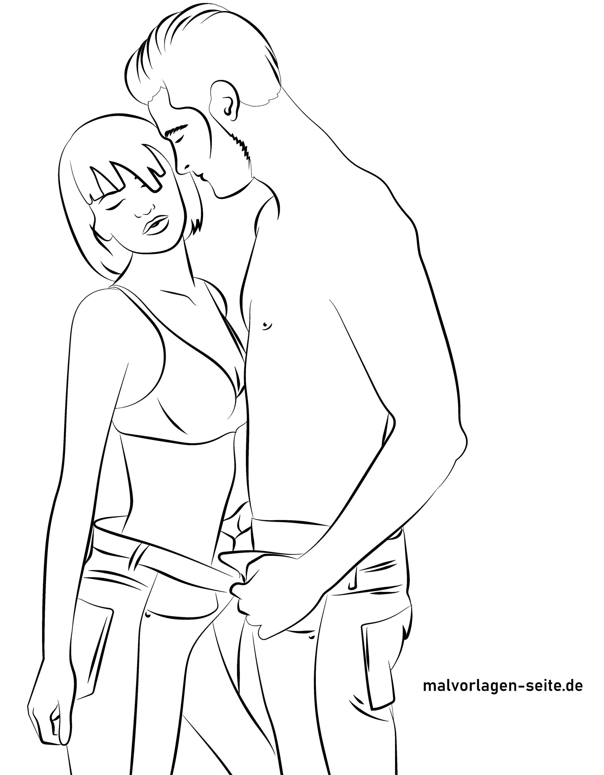 Malvorlage Paar