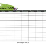 Wochenplan 7 Tage kostenlos herunterladen