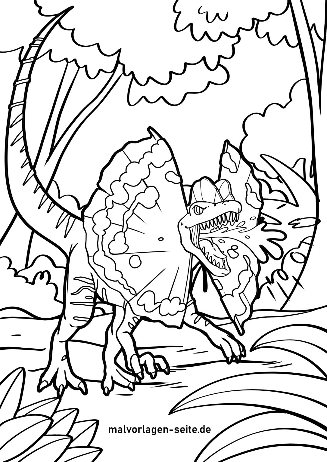 Malvorlage Dinosaurier - Ausmalbild kostenlos herunterladen