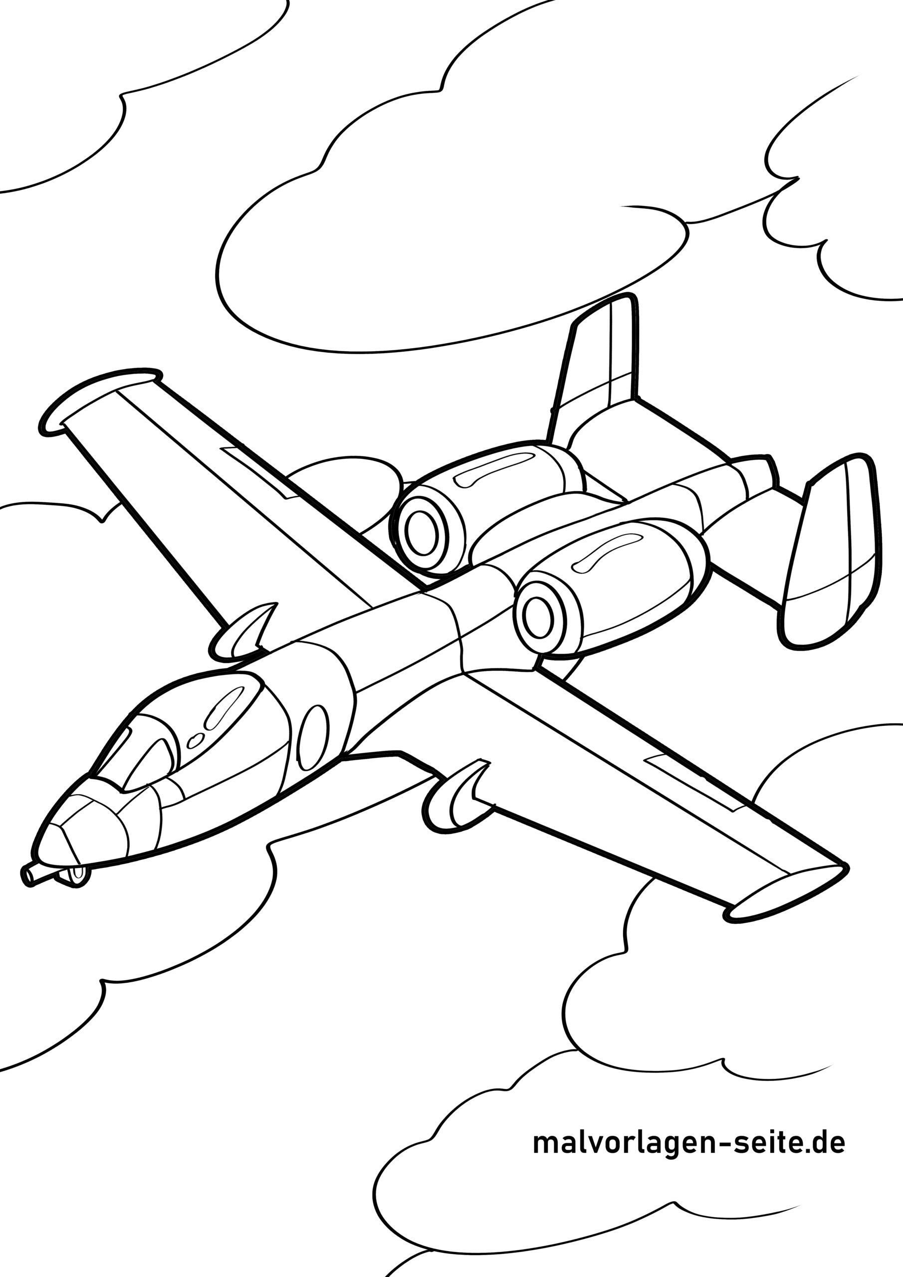Malvorlage Kampflugzeug