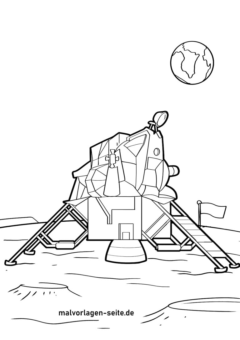  Ausmalbilder Mond kostenlos herunterladen und ausmalen Illustration 