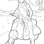 Malvorlage Motorroller