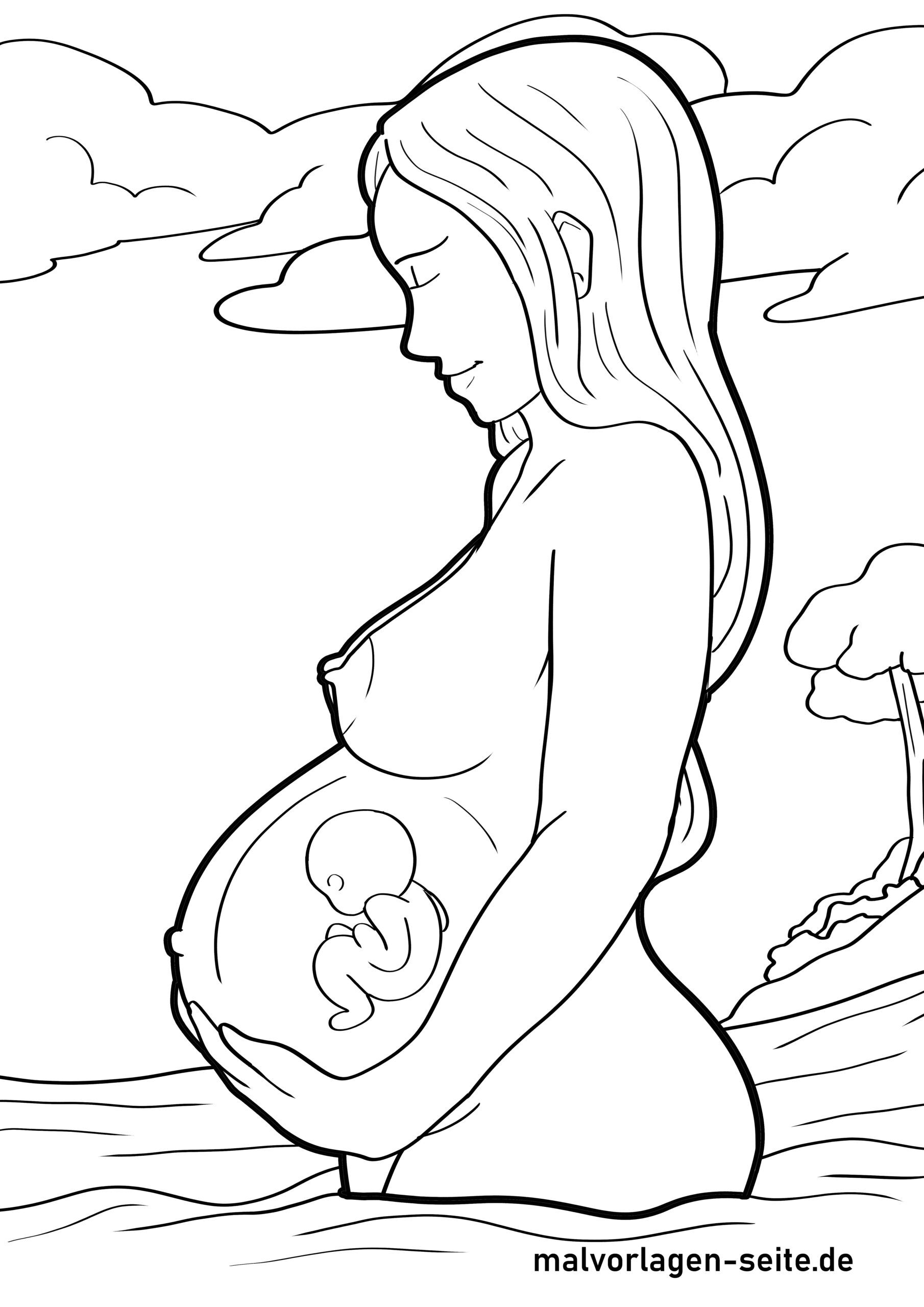 Malvorlage Schwangerschaft