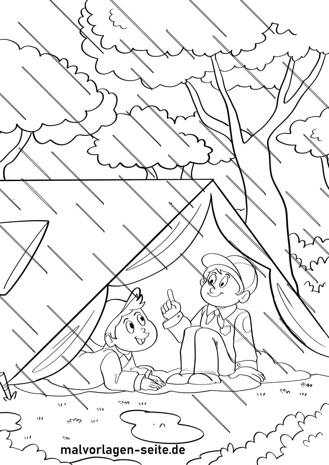  Malvorlage Zelten - Jetzt kostenlos herunterladen Bildidee 