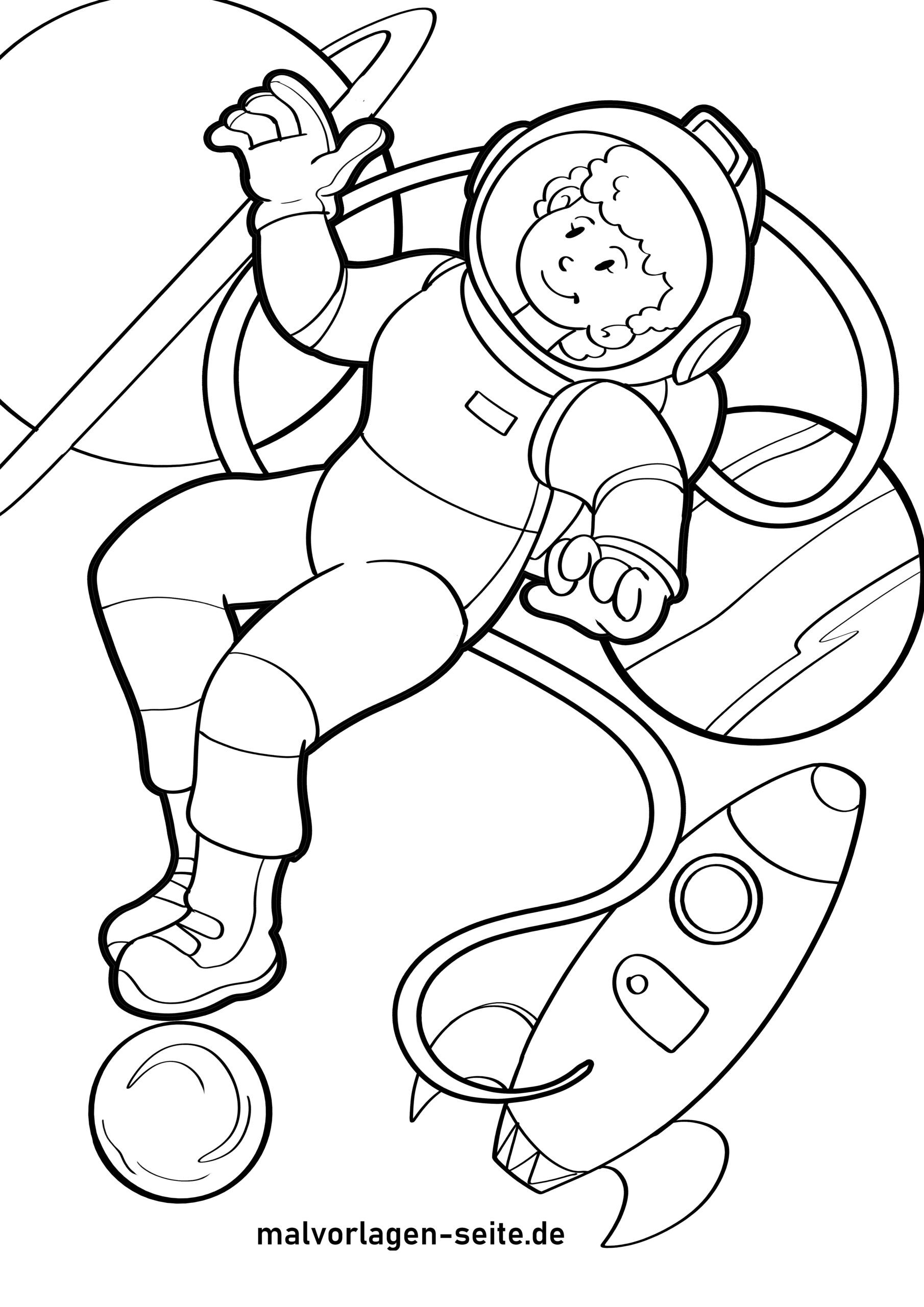 Malvorlage Astronautin