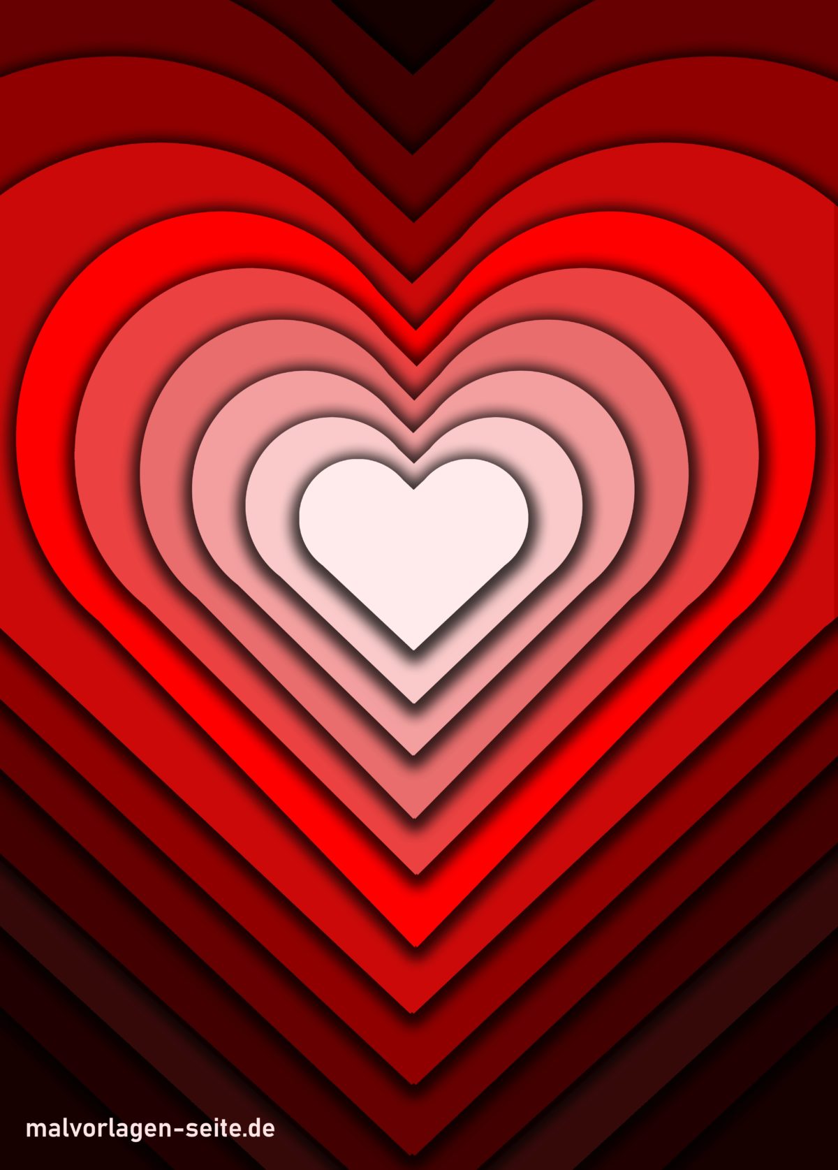  Vorlage Herzen - Ausmalbild kostenlos herunterladen Illustration 