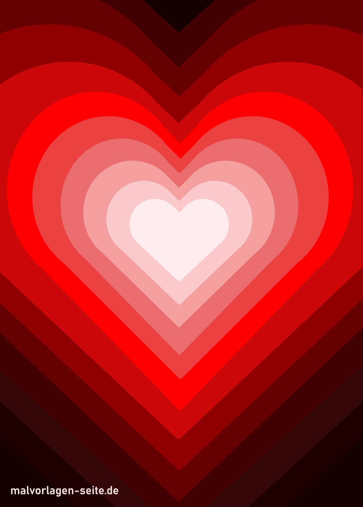  Vorlage Herzen - Ausmalbild kostenlos herunterladen Illustration 