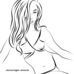 Malvorlage Frau