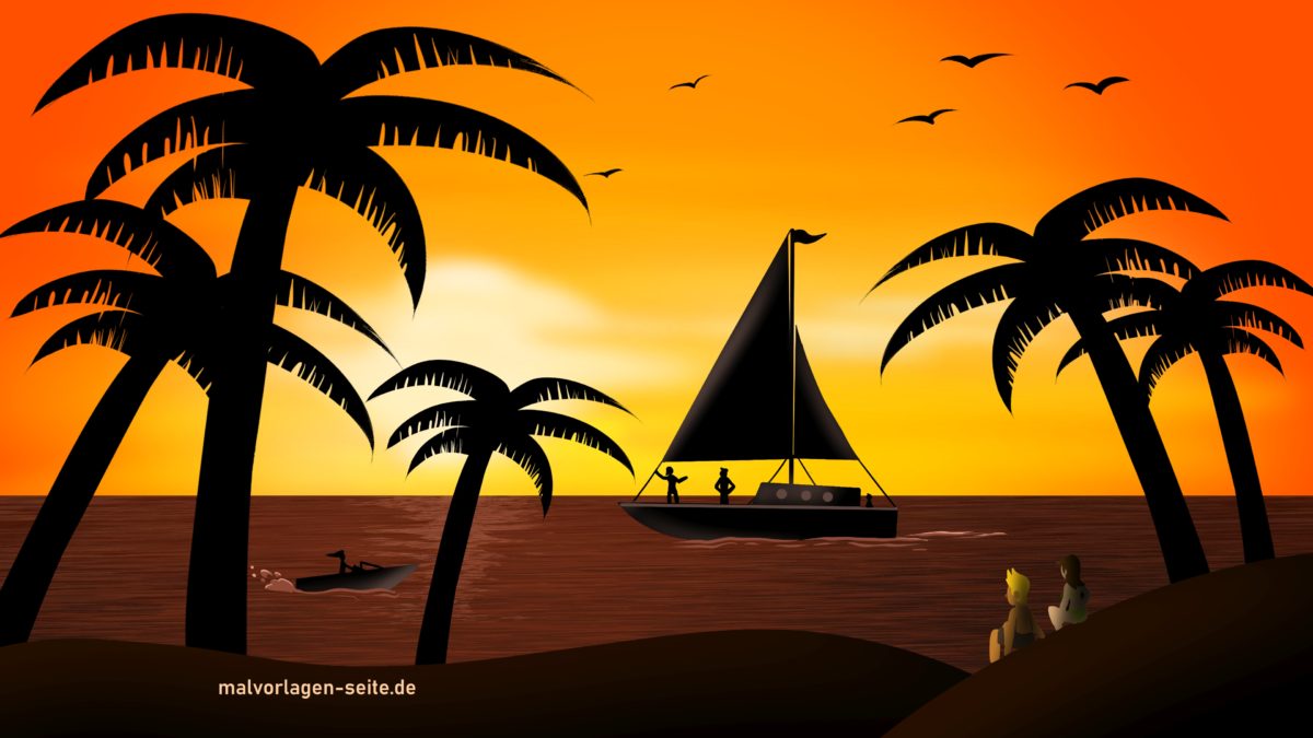 Sonnenuntergang am Strand