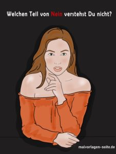 Welchen Teil von Nein hast Du nicht verstanden?