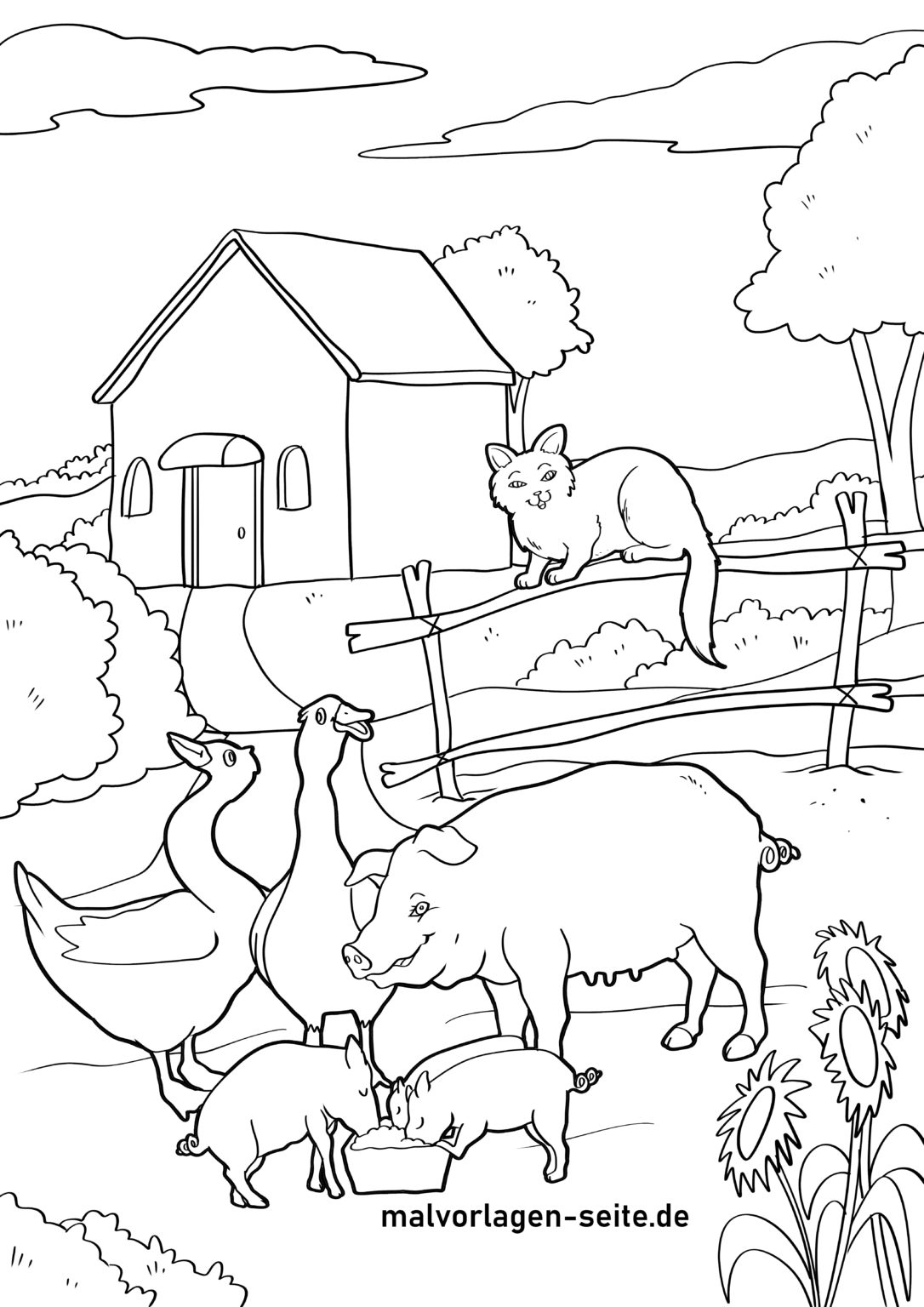  Foto zu Malvorlage Bauernhof Tiere - Jetzt kostenlos herunterladen 