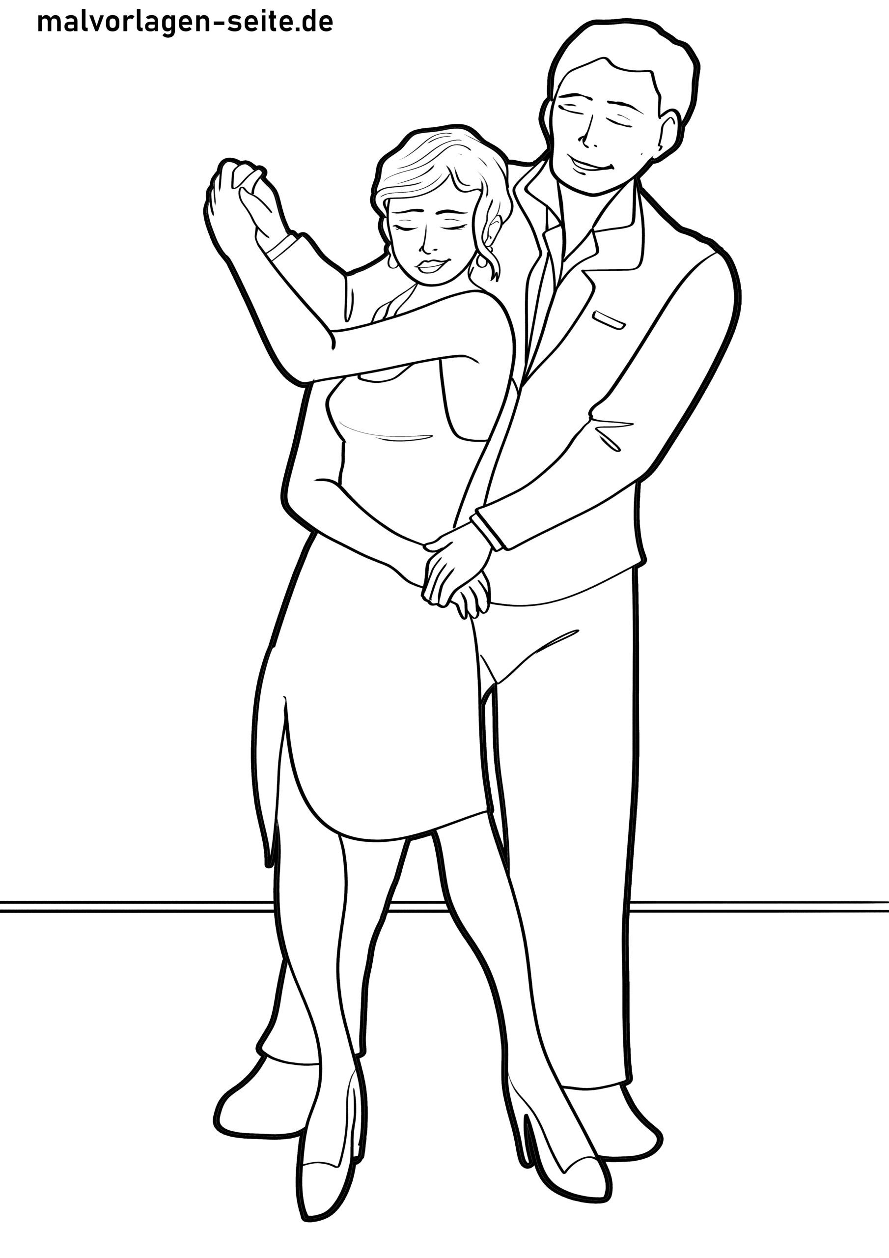 Malvorlage Tanzen