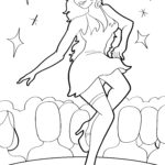 Malvorlage Tänzerin