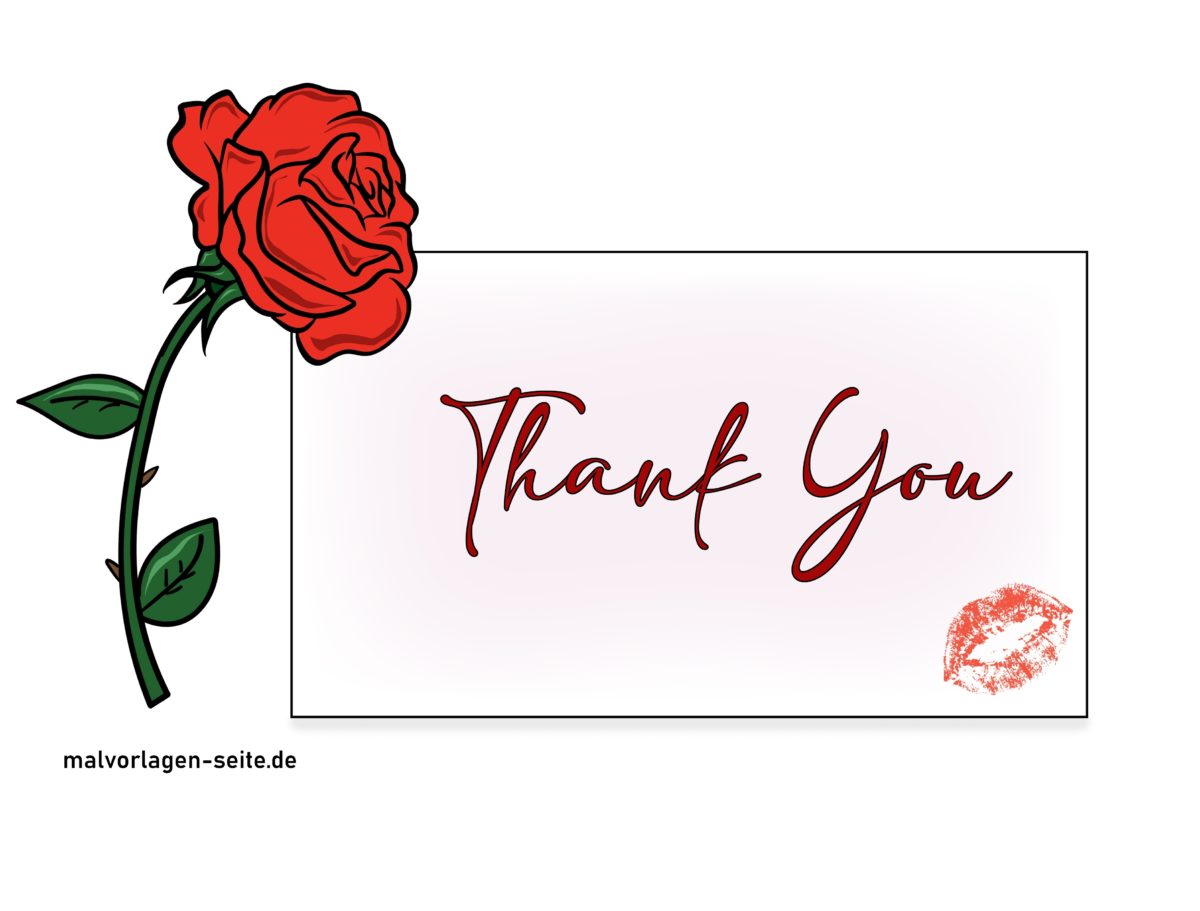  Vielen Dank Vorlage - Dankeskarte - Jetzt kostenlos herunterladen Illustration 