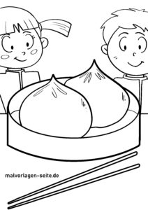 Malvorlage Dumplings