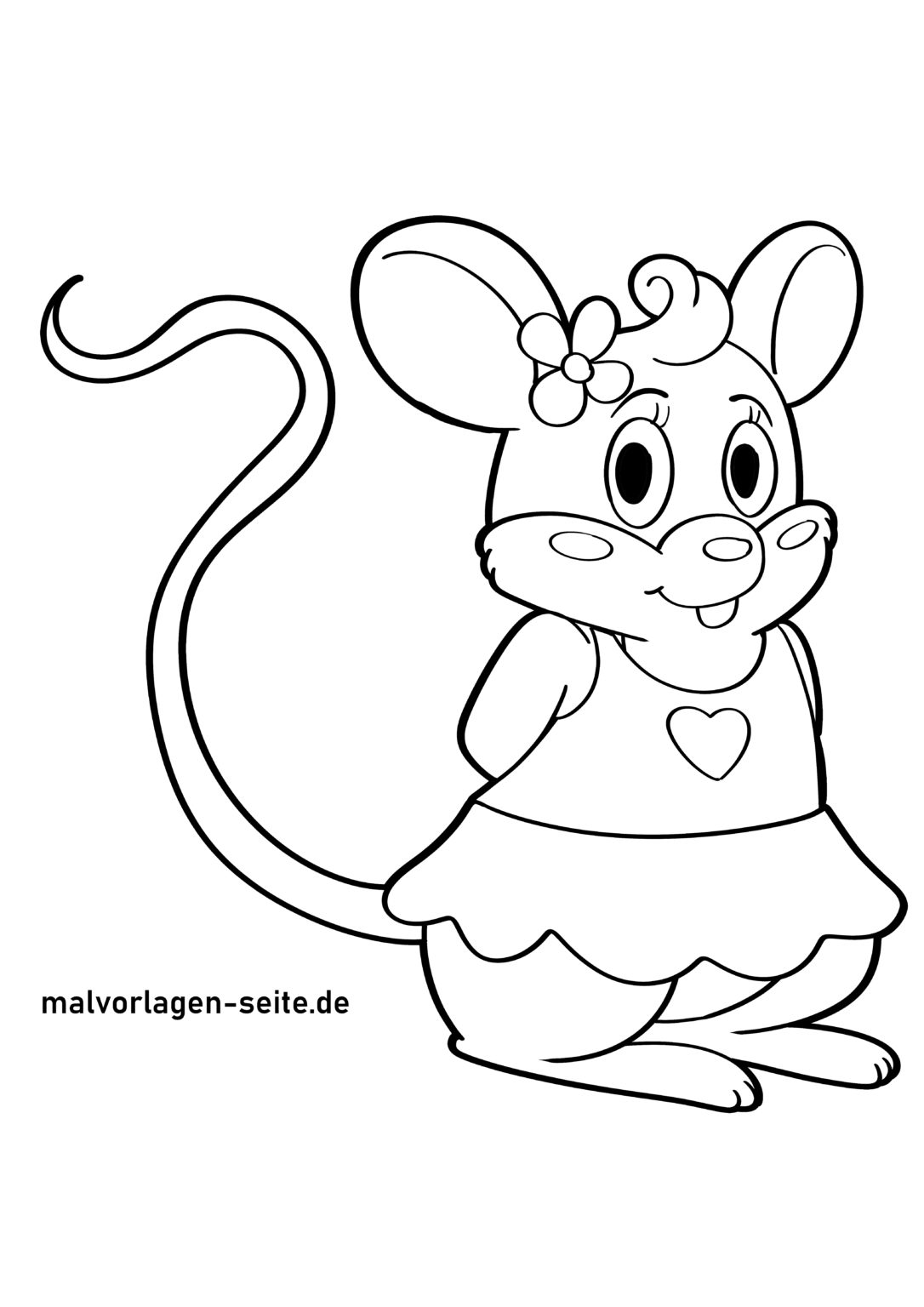  Foto zu Malvorlage Maus - Ausmalbild kostenlos herunterladen 
