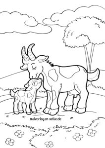 Malvorlage Ziege